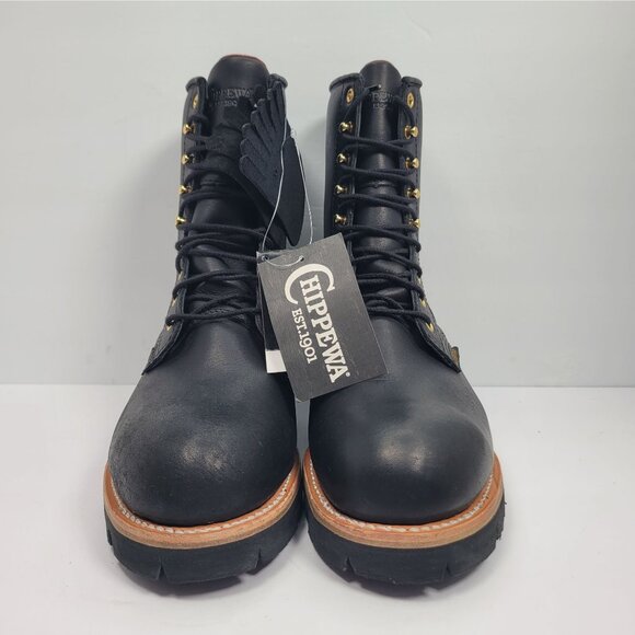 Chippewa Paladin Women's Black Leather Logger Boots 73050 US Size 8.5W NWT - Picture 3 of 11